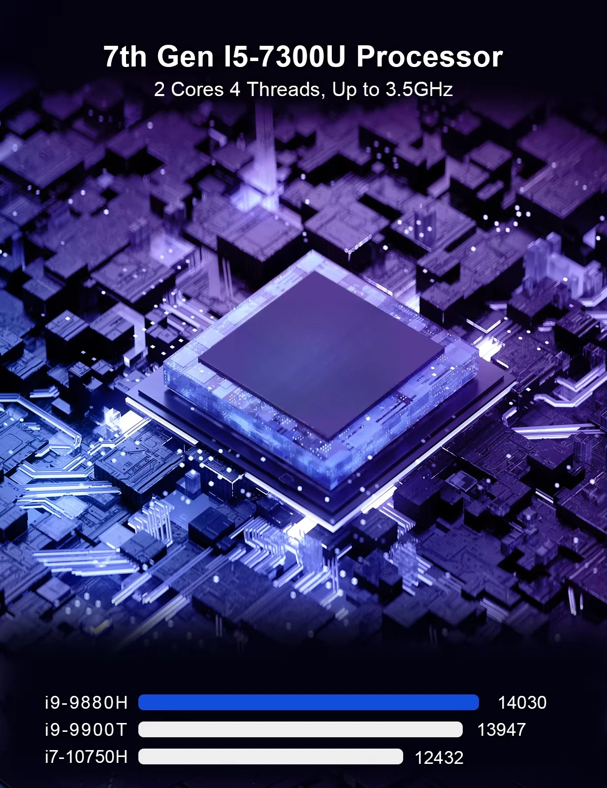 I9-9880H 8-core mini computer with solid state drive + hard disk storage window