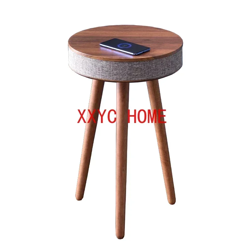 Creative Smart Coffee Table with HIFI Bluetooth Speaker Wireless Charging Nordic Style Living Room Side Table with Stereo Audio