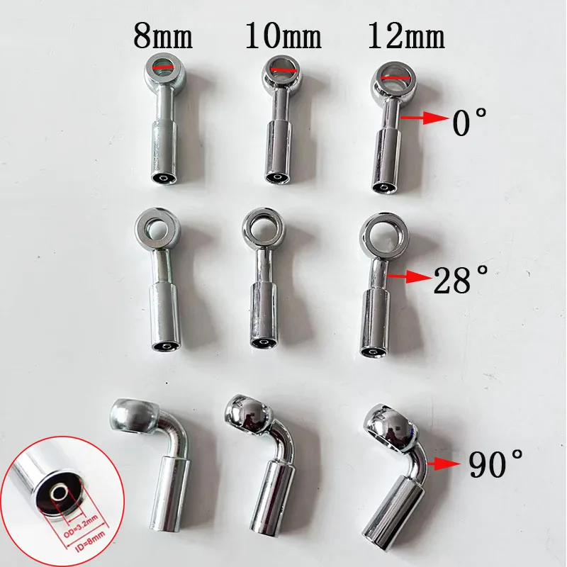 AN3 Motorcycle Bike Brake Oil Hose Banjo Fitting M8 M10 M12Mot Bike Racing Car Hydraulic Brake Clutch Oil Hose Adapter Connector