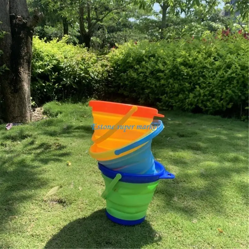 090B 3 Cái/bộ Đồ Chơi Cát Trẻ Có Thể Gập Lại Xô Cào Xẻng Tự Làm Dụng Cụ Chơi Cát Đồ Chơi