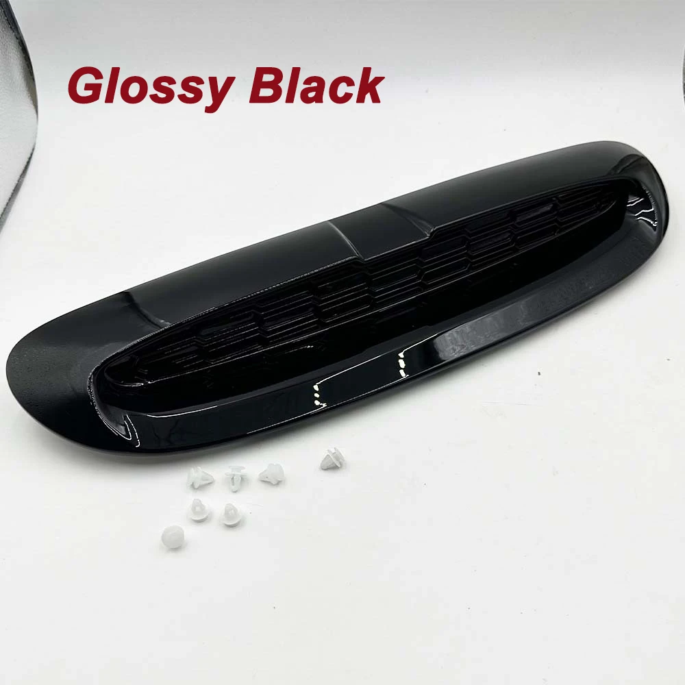 1 Set For Mini Cooper S JCW F54 F55 F56 F57 2014-2024 ABS Gloss Black Front Engine Bonnets Hood Scoop Air Outlet Vent Cover Trim