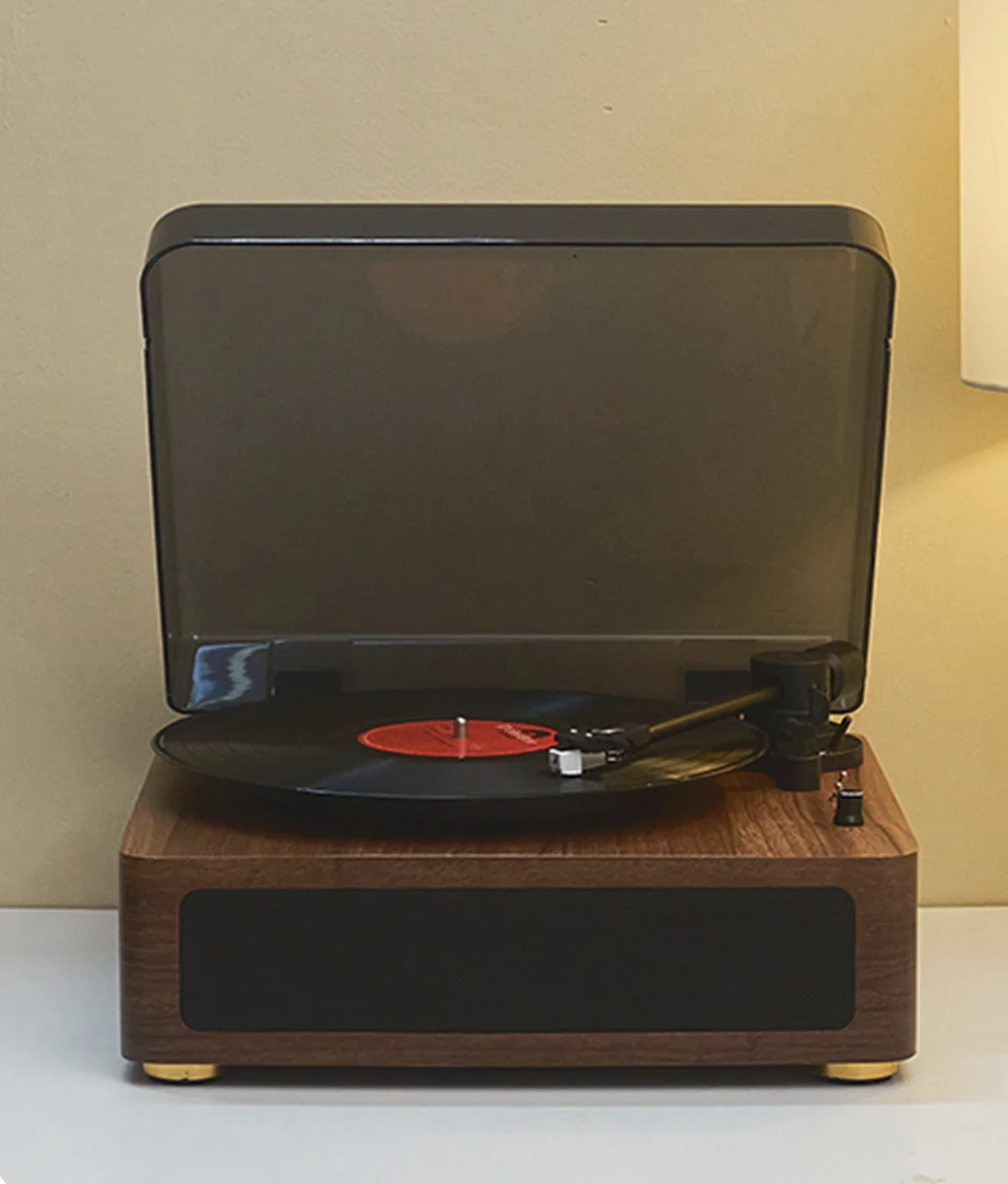 2024 HY-T19 Customizable Wooden BT Receiver 5.0 Vintage Phonograph Antique Turntable Vinyl Record Player With Built in Speaker