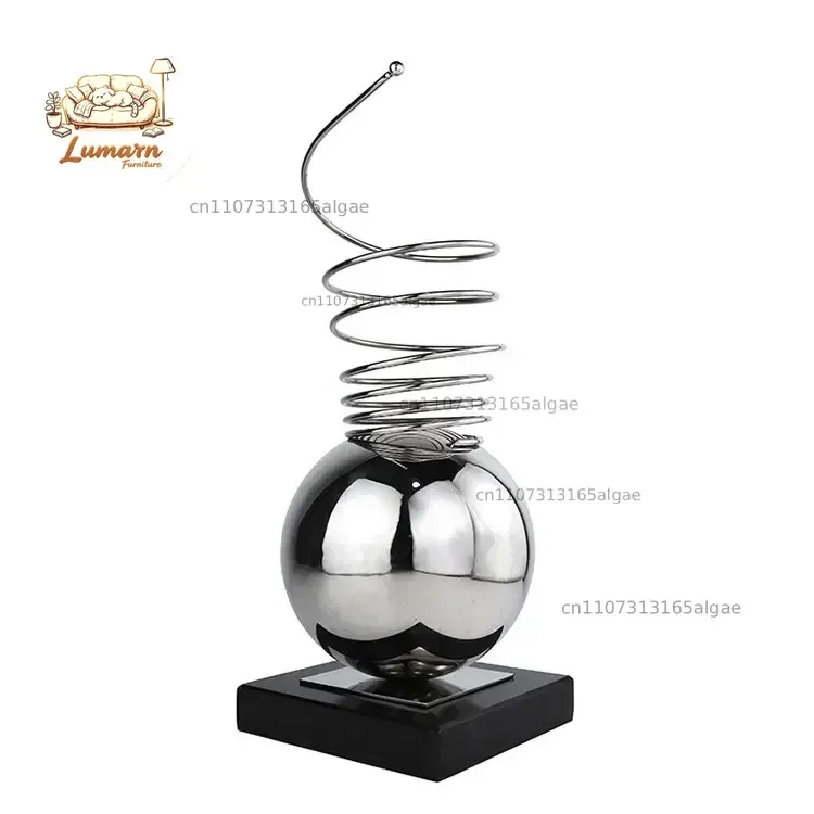 Modern Simple Metal Spring Geometric Ornament Model Room Sales Office Hotel Living Room Soft Ornament Ornament