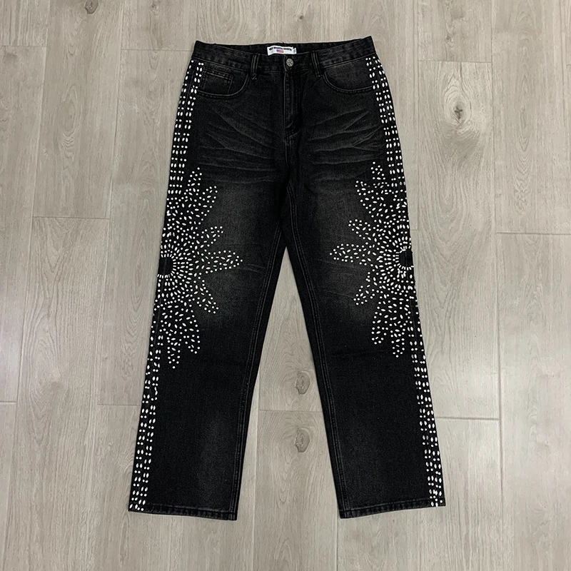 Vale Forever SIRENS DENIMF Uomo Donna Jeans di alta qualità alla moda con diamanti