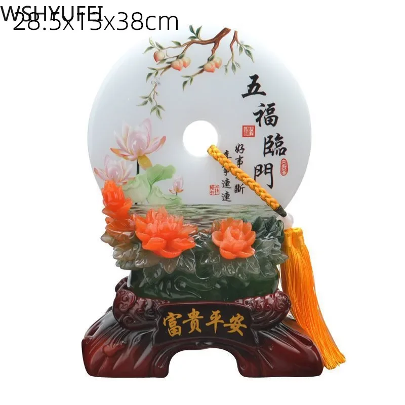 

Chinese Style Fengshui Lucky Money Resin Statue Home Decor Entrance Living Room Decorations Ornaments Birthday Present Crafts