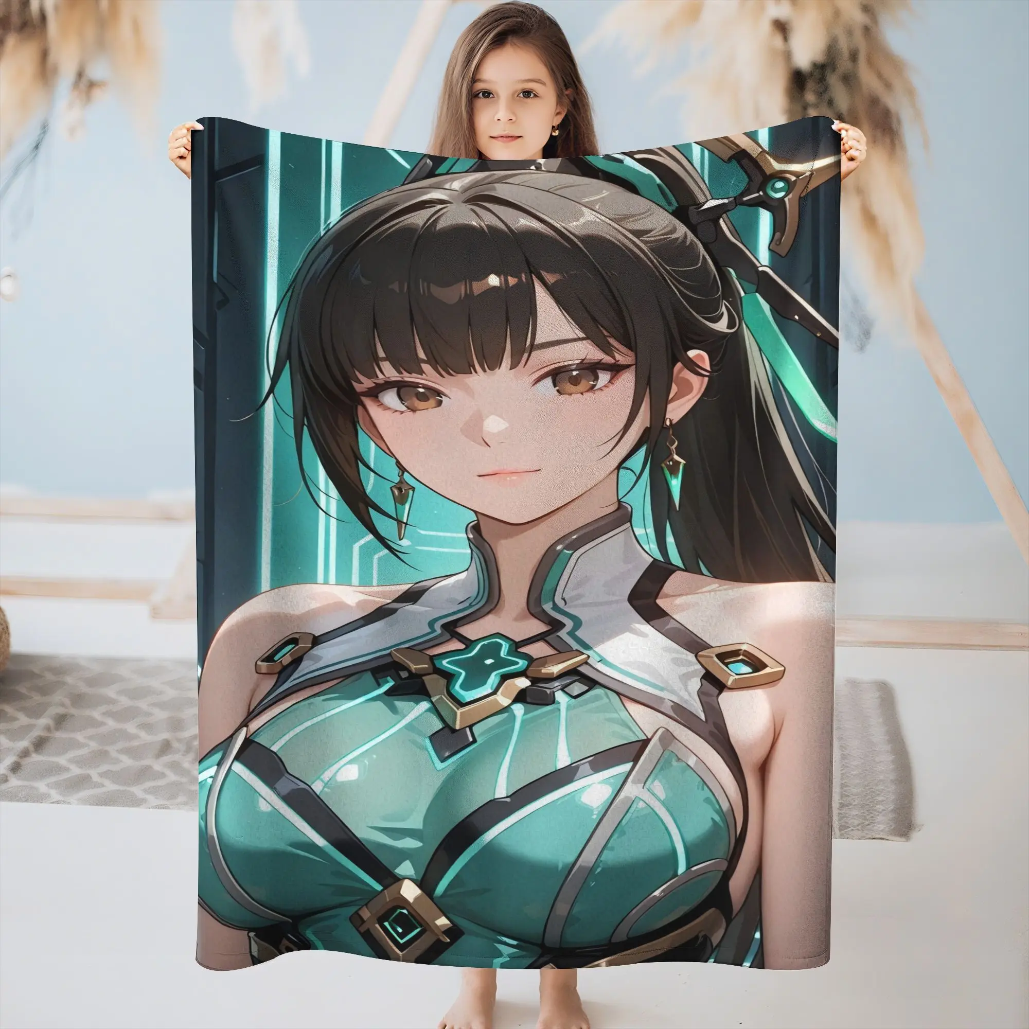 Stellar Blade EVE Flannel printed blanket suitable for all seasons suitable for living room office sofa and travel 180x250CM