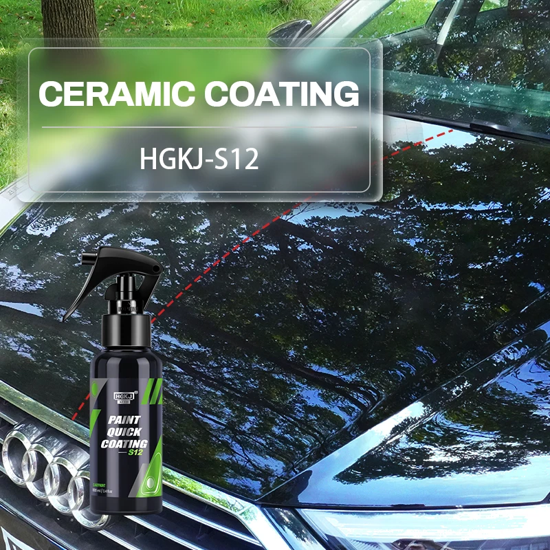 HGKJ Ceramic Car Coating&Plastic Restore Kit For Paint Care Nano Hydrophobic Spray and Exterior Plastic Repair Refurbishment