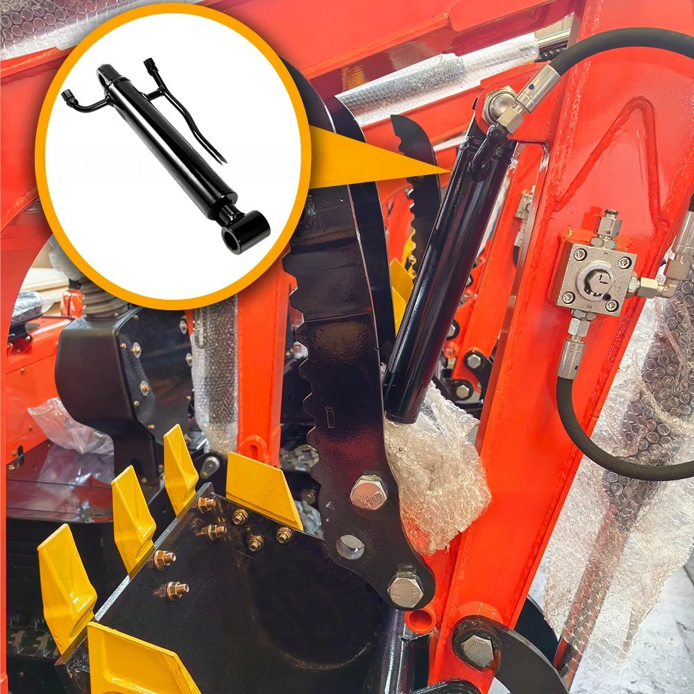 Mini Excavator Thumb Cylinder 25mm Mini Excavator Single Double Hole Hydraulic Thumb Clamp