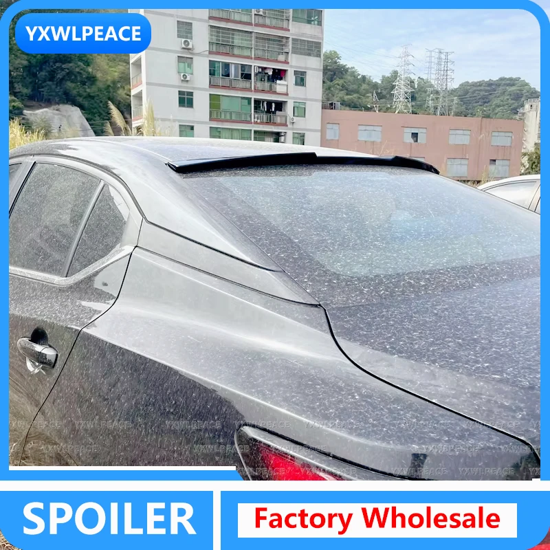 

For Nissan Sentra Sylphy Spoiler 2020 2021 2022 2023 ABS Glossy Black /Carbon Fiber Look M4 Style Rear Window Roof Spoiler Wing