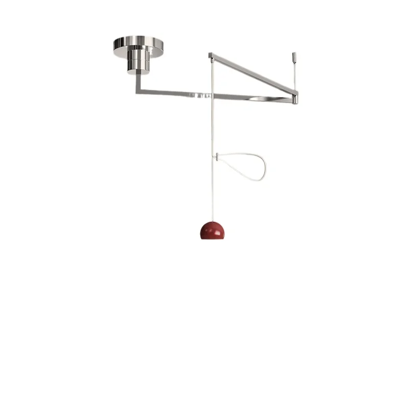 

Restaurant chandelier French modern simple flying saucer rocker arm table light cream wind can be displaced clouds dining room
