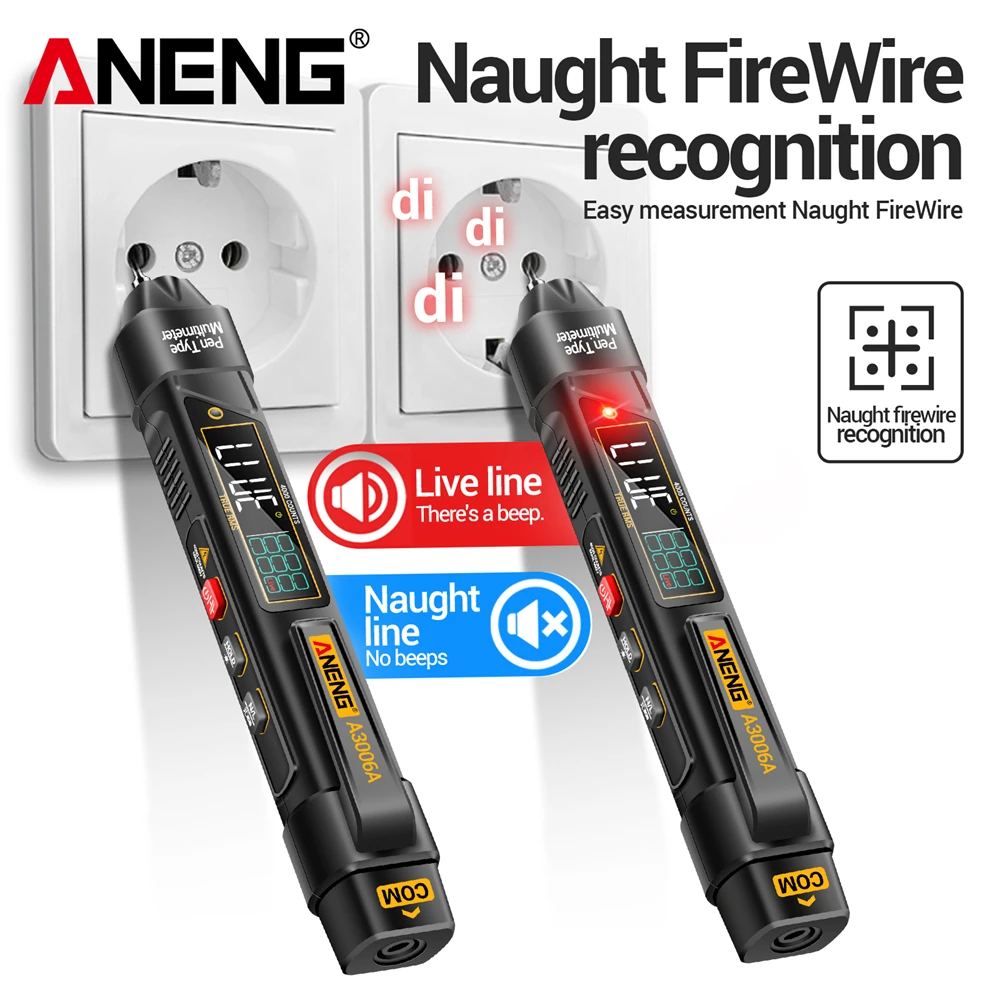 الذكية القلم المتعدد NCV جهاز قياس الجهد الكهربائي 4000 عدد ANENG A3006A إصلاح السيارات 600 فولت التيار المتناوب/تيار مستمر كهربائي لتقوم بها بنفسك أداة الكشف التلقائي #2