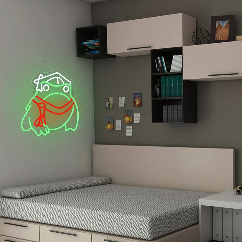 Toad Graduated Neon Signs Custom For Library Kid Signs Lamp Neon Light 5/12V USB Home Wall Decor Gift For School Wall Art Decor