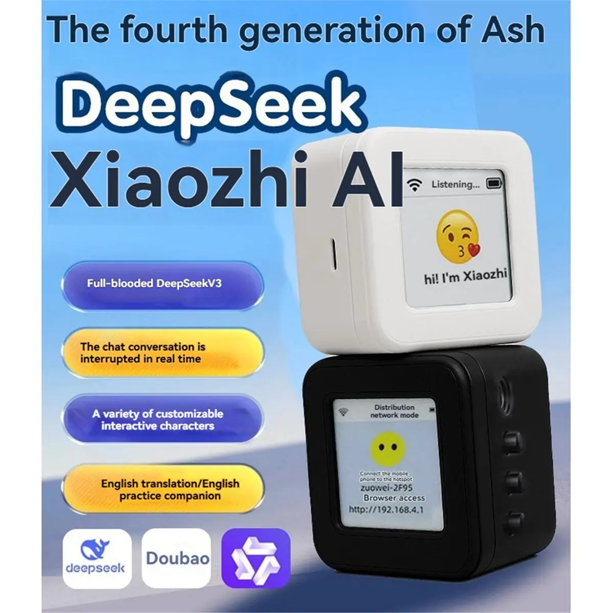 A86G NEW For AI Chat Robot 1.54 Inch LCD Display Screen Emotional Interaction Supports 33 Languages Electronic Pet B
