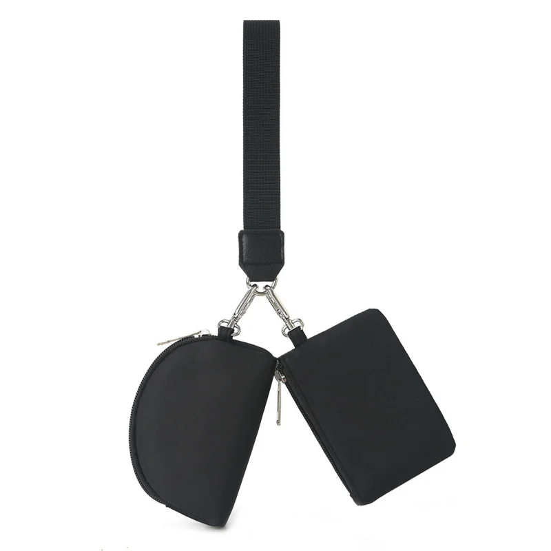 

Pomelo Best Wristlet Wallet for Women Double Pouch Zipper Wrist Bag Portable Small Clutch Purse for Daily Use