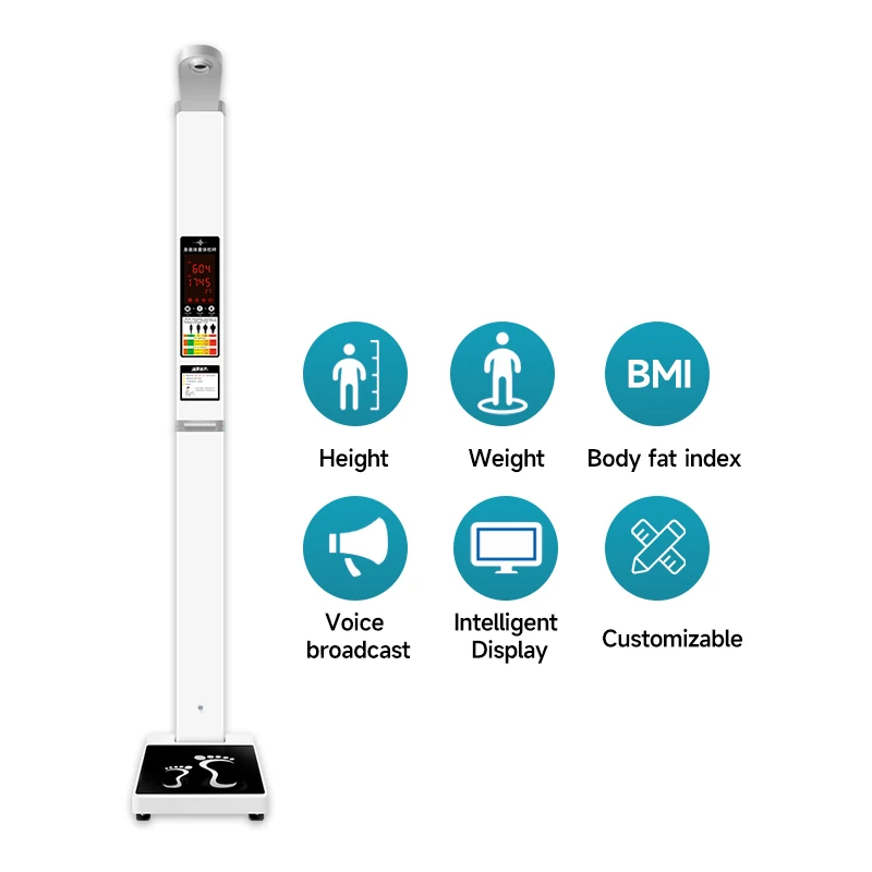 Eight Electrodes Digital Body Fat Analyzer Fitness Use Steel Height Weight Scale with Bmi Measurement Weighing Scale