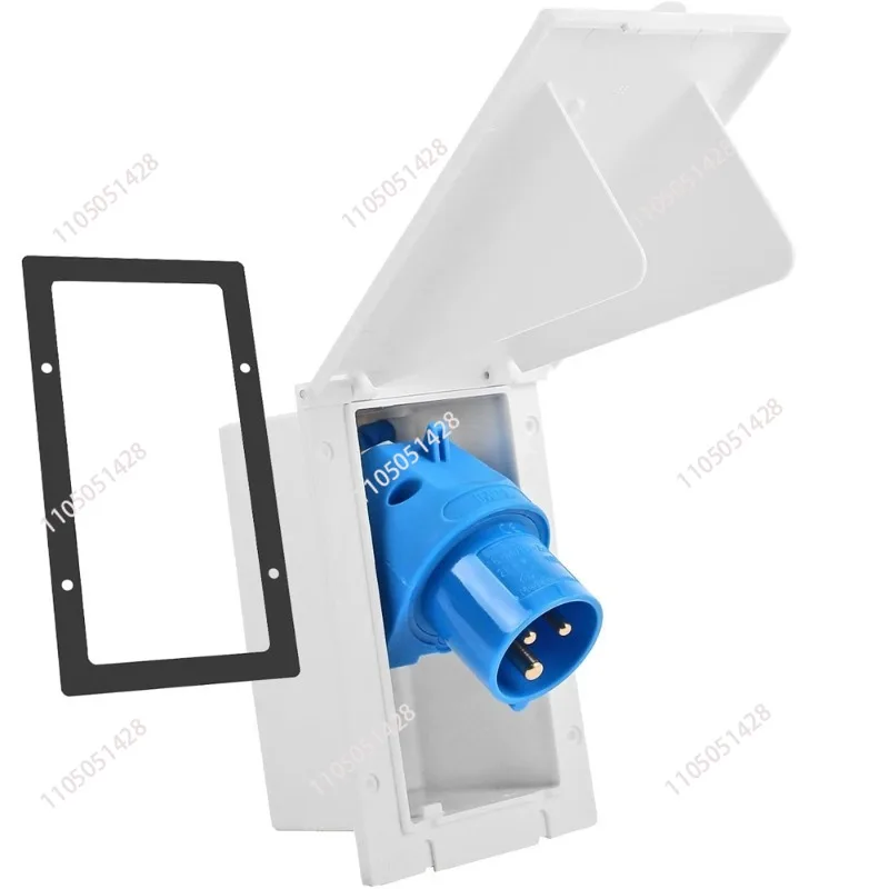 Power Plug Waterproof External Interface Socket Cover RV 220V Mains Input Socket Modified Car Accessories External