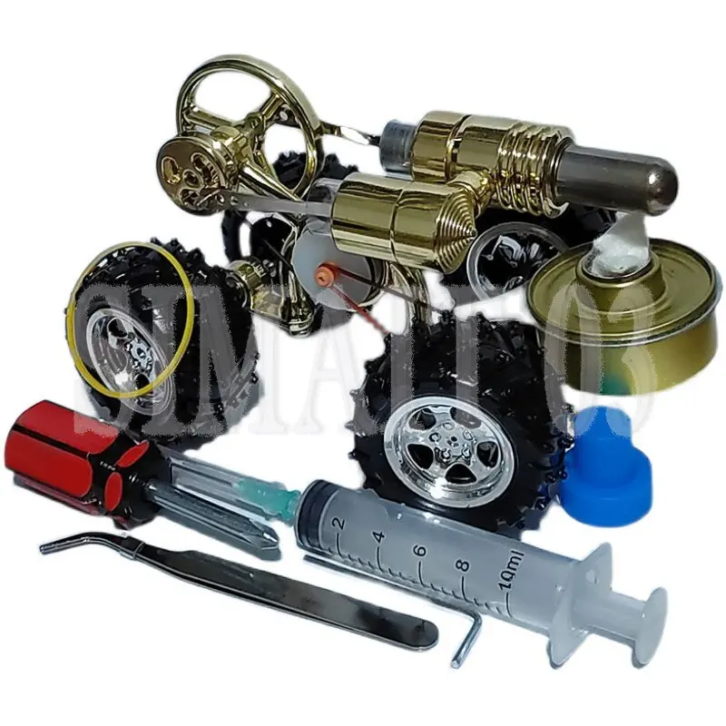 Engine Miniature Model External Combustion Power Trolley Scientific Small Making Experimental Toy Gift
