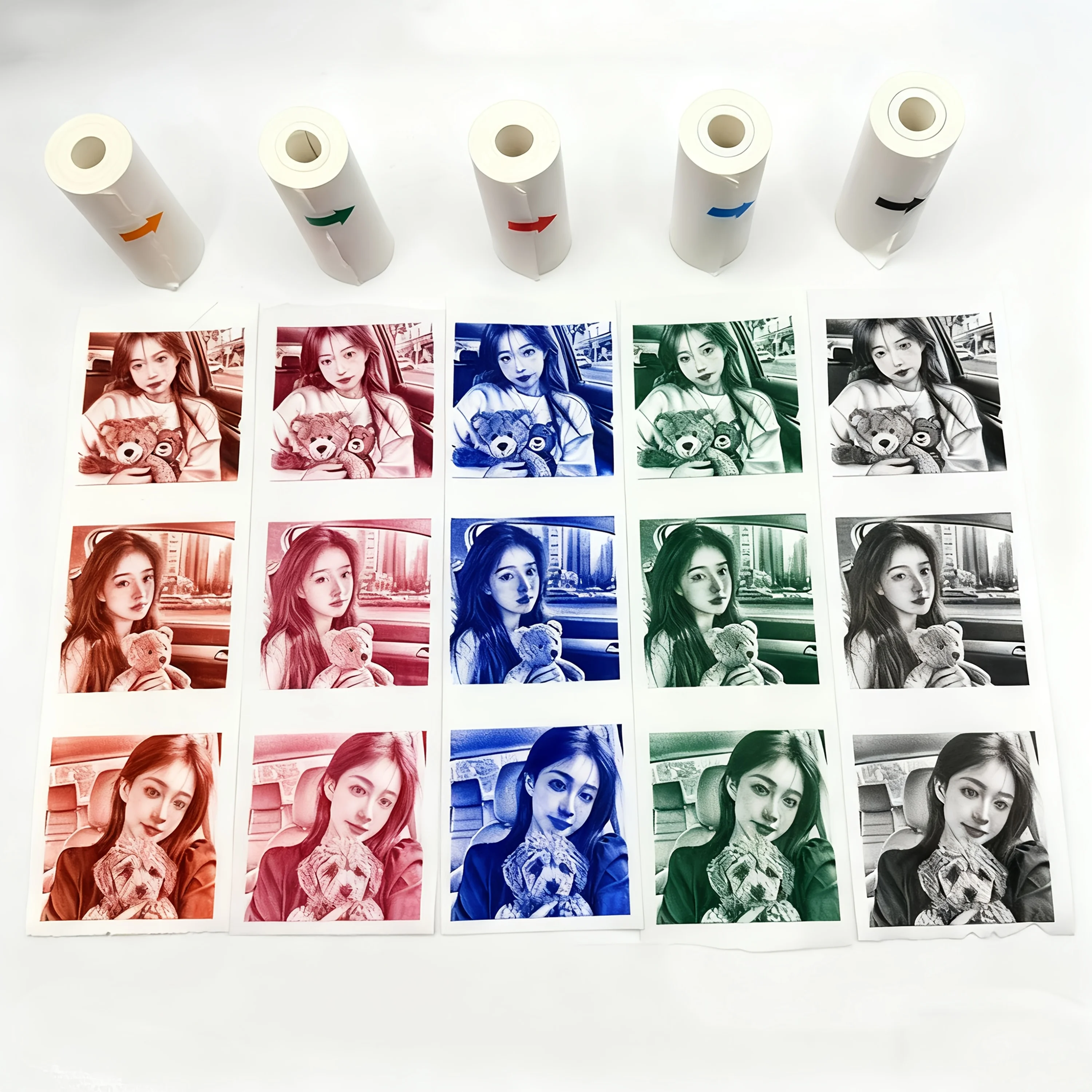 5 Color Thermal Color Photo Paper for Instant Print Cameras Label Printers Home Travel Party Gift Journal Photo Printing Sticker
