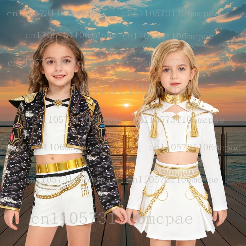 Zoey enfants fille Kpop chasseur de démons jeu de rôle Rumi jeu de rôle ensemble de costumes spectacle sur scène pour enfants Costume ensemble de fête d'halloween