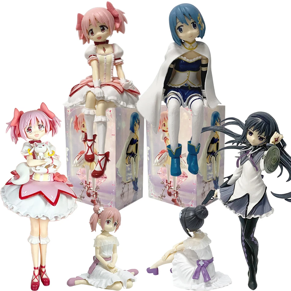 6 Stück Puella Magi Madoka Magica Anime-Figuren, Kaname Madoka Magic Girl PVC Anime-Actionfiguren, Anime-Cartoon-Modell Spielzeug Geschenk