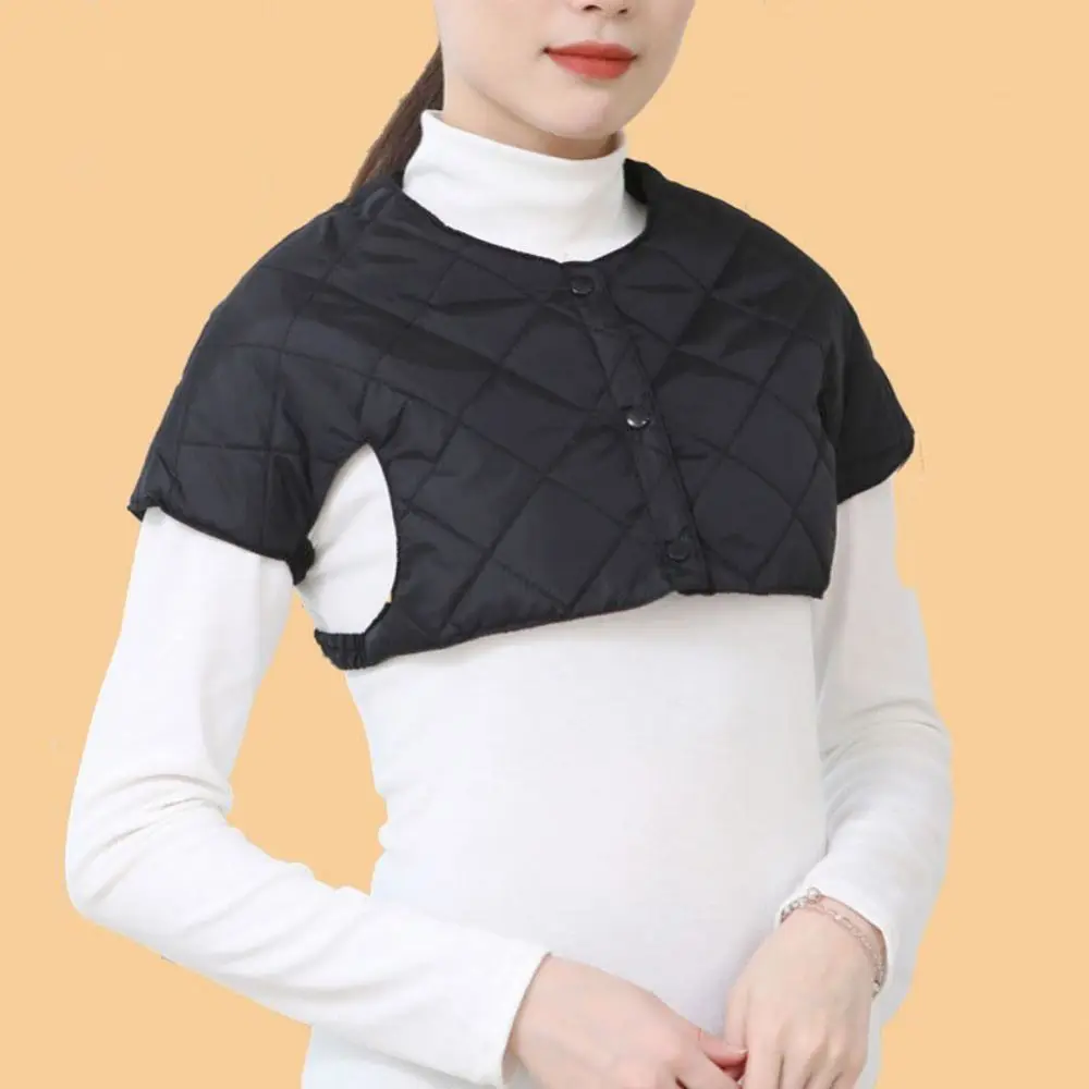 Outdoors Thicken Neck Shoulder Wraps Windproof Warm Collar Sleeveless Coats Casual Ladies Top L Size