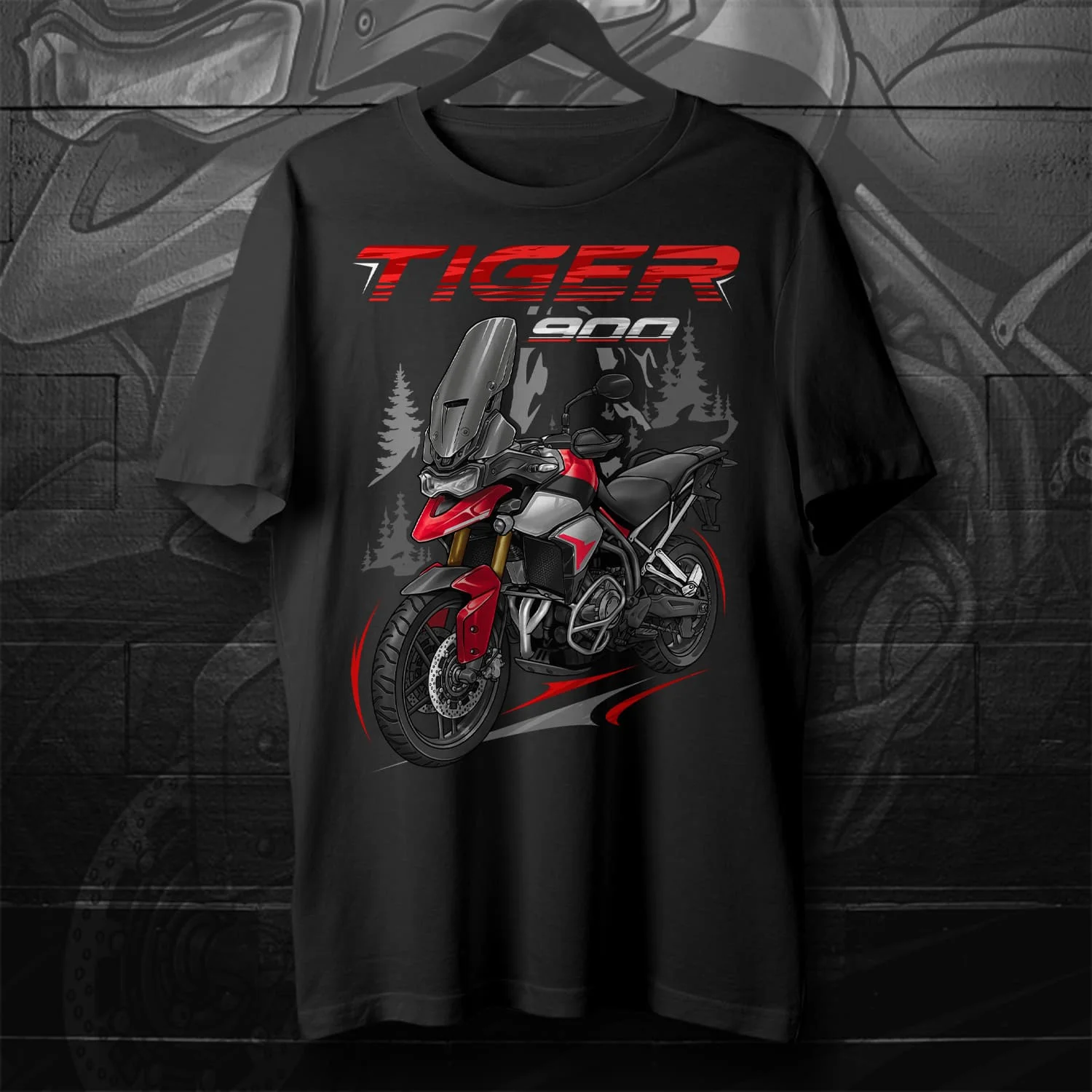 

2020-2024 Models GT, GT PRO, GT LOW & GT Aragon Edition Tiger 900 Motorcycle T-Shirt 100% Cotton O-Neck Casual Mens T-shirt