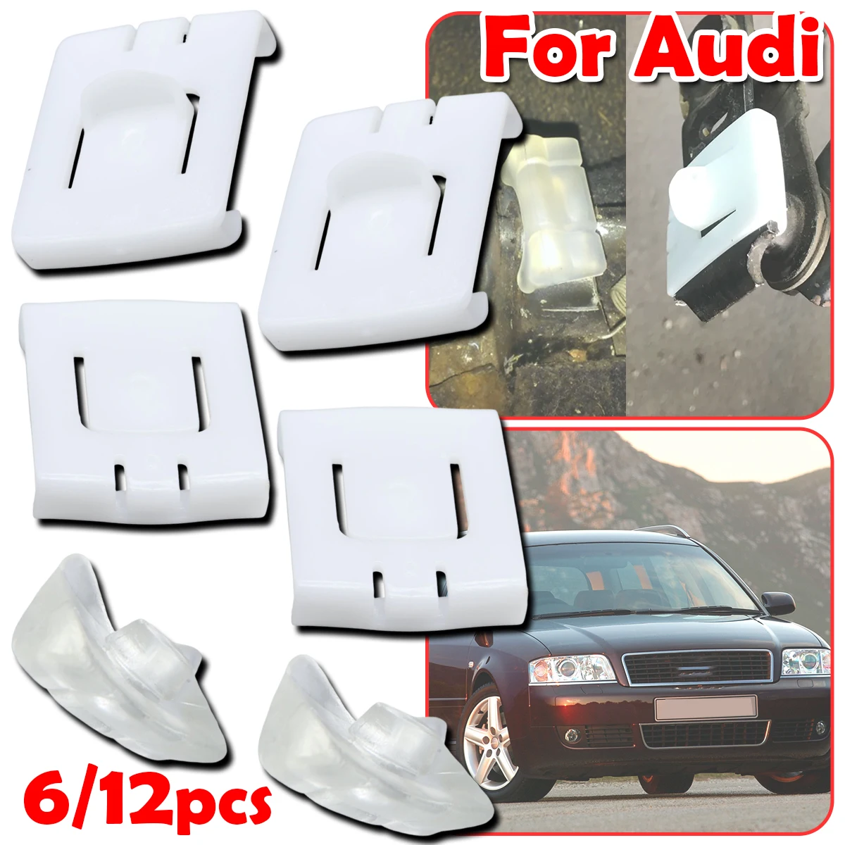 

For Audi A4 B5 A6 C4 C5 Avant Front Seat Fastener Rail Runner Clip Bracket Sliders Guide Car Accessories 435881203A 191881213