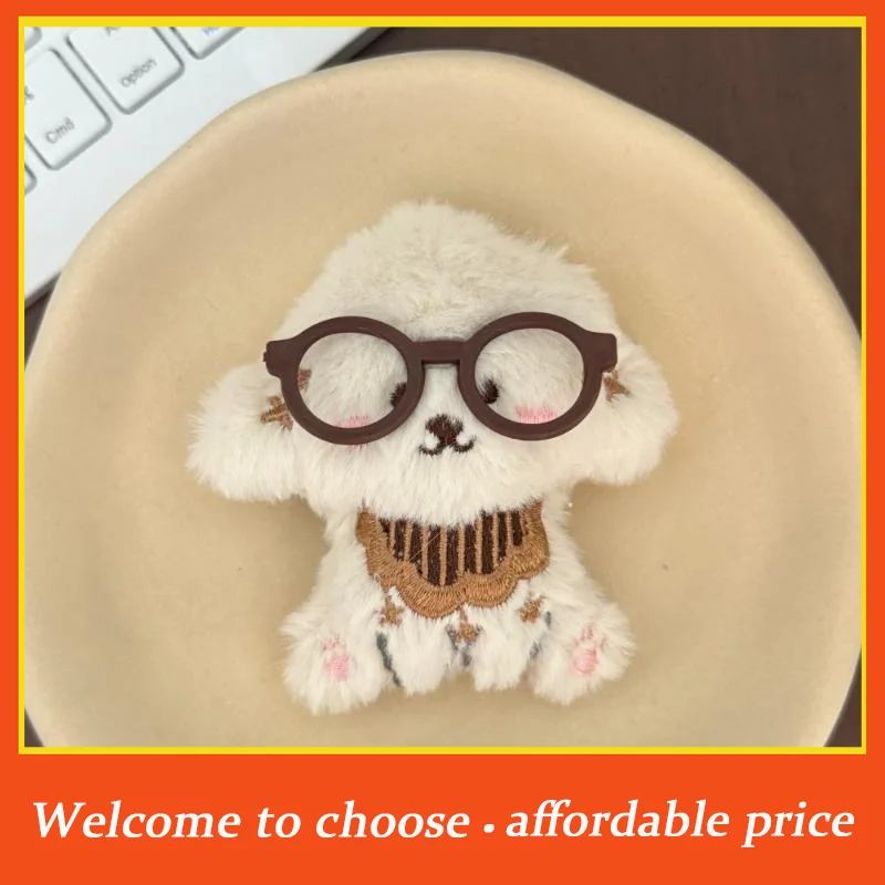 

Xm 。 Новые плюшевые игрушки-брелоки: милые собачки в очках и шляпках, аксессуары, подарки, кавайные подвески для рюкзаков