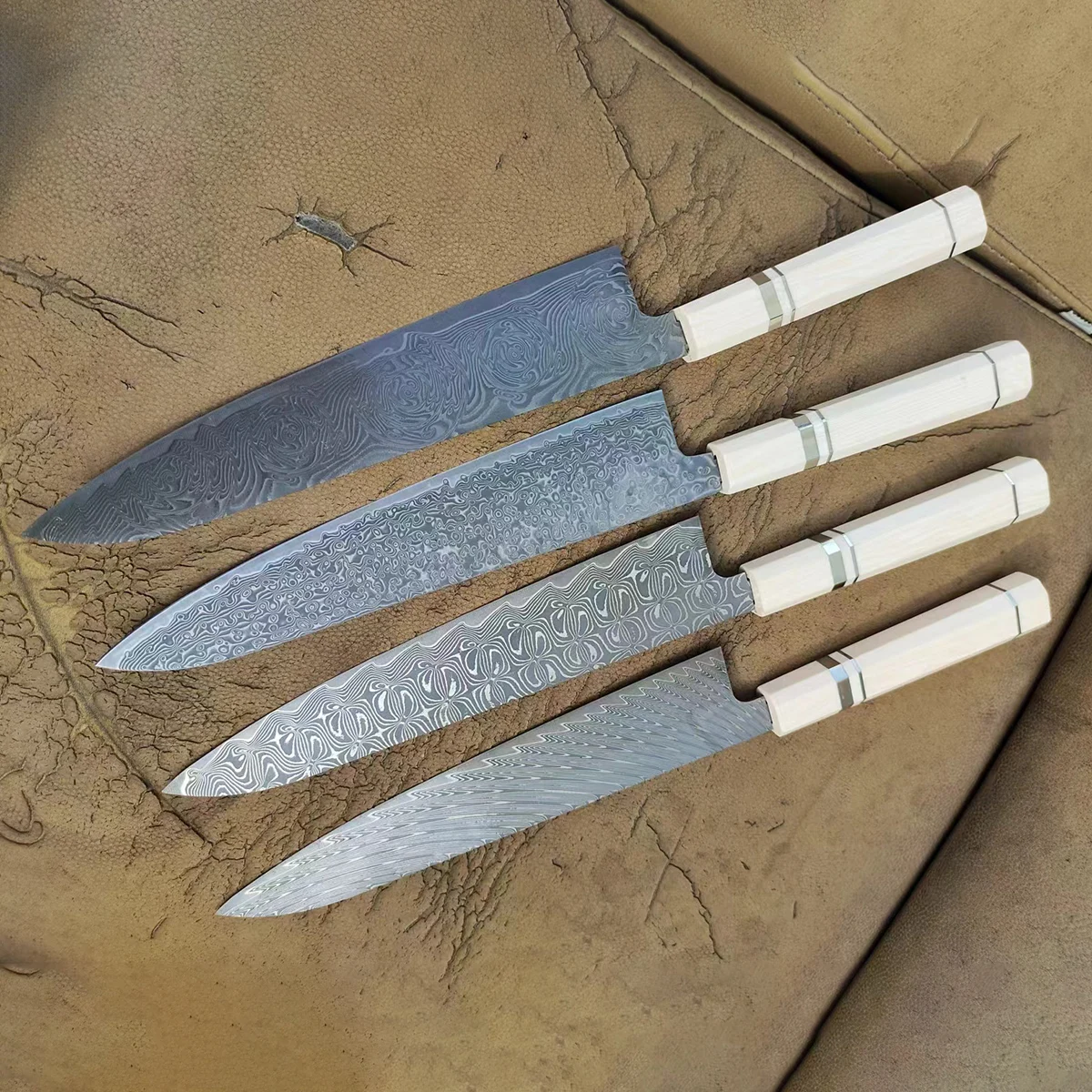 Chef Knife 67 Layers Damascus Steel Blade Resin Handle Sharp Cleaver Sashimi Slicing Sushi Japanese Kitchen Knives Cooking Tools