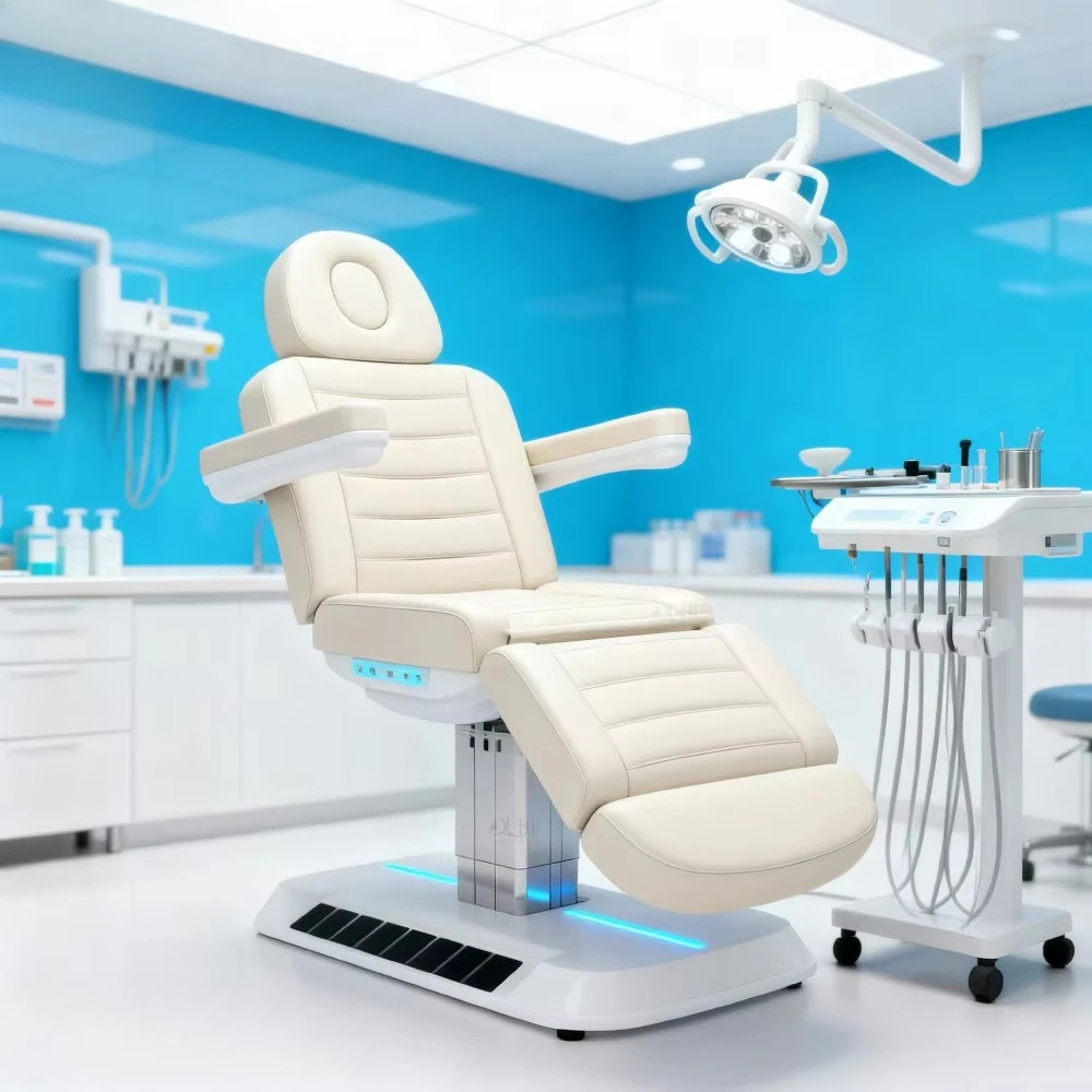 

Wholesale Electric Bed, White 4 Motor Adjus Eyelash Bed, Spa Salon Salon Facial Bed with Ambient Light