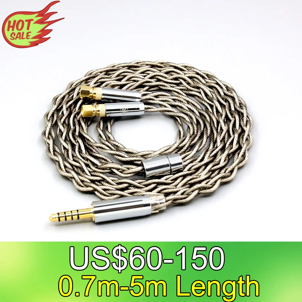 

LN007952 99% Pure Silver + Graphene Silver Plated Shield Earphone Cable For HiFiMan HE400 HE5 HE6 HE300 HE4 HE500 HE6 Headphone