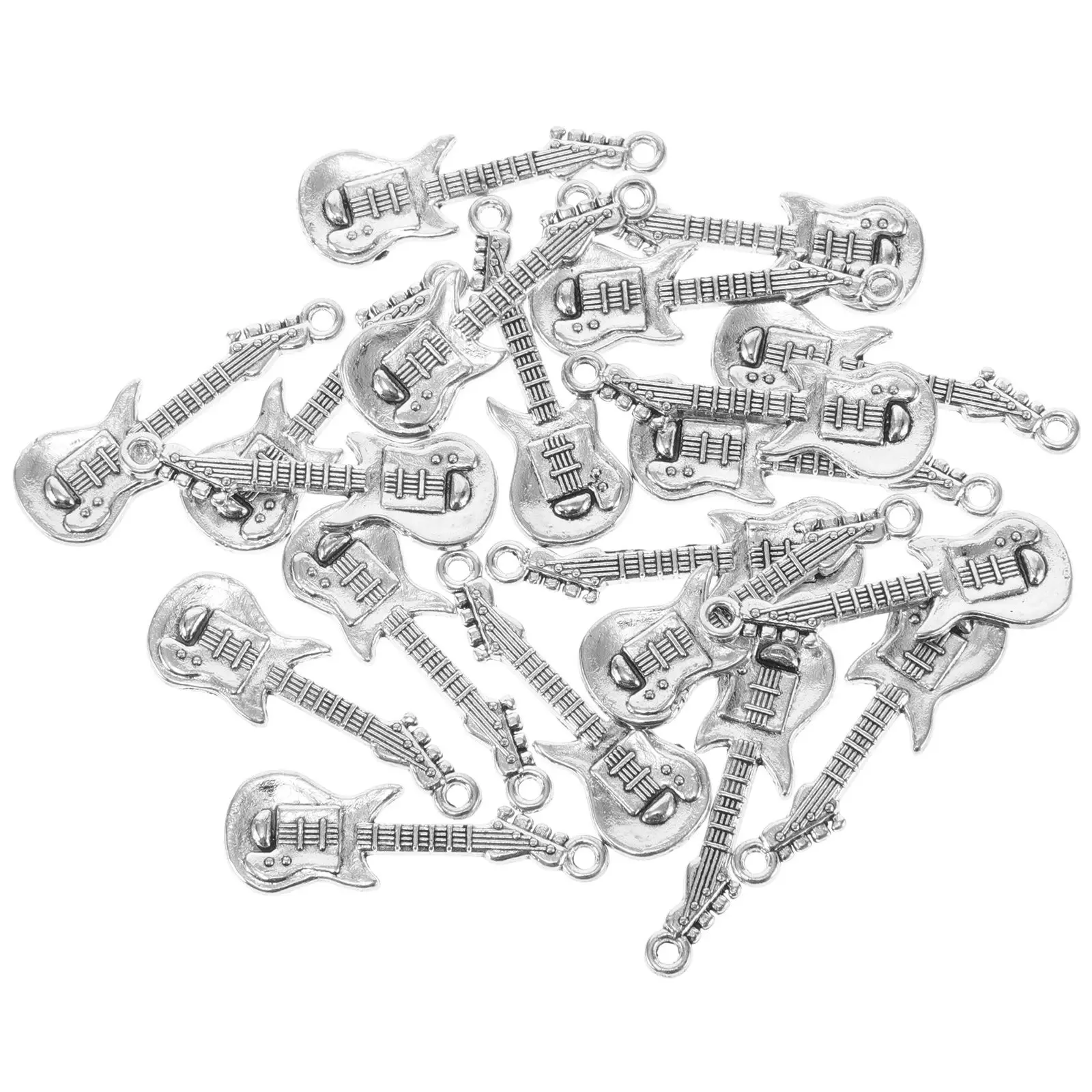 

Guitar Necklace Pendants Earrings Charms for Bracelets DIY Jewelry Making Accessories Alloy Shaped Electric Color Durabl
