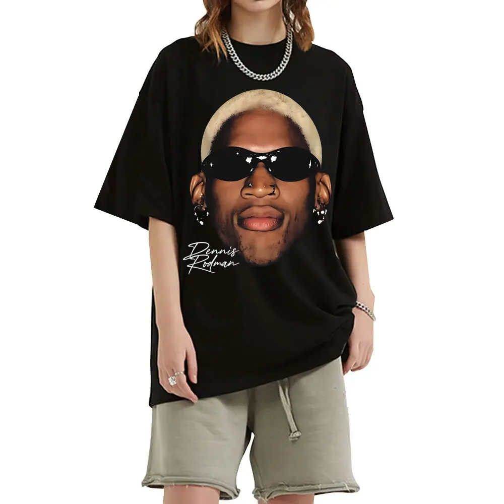 

I'm Back The Worm Dennis Rodman Face Graphic T-shirt Men Women Fashion Hip Hop Oversized T Shirts Male Casual Vintage Streetwear