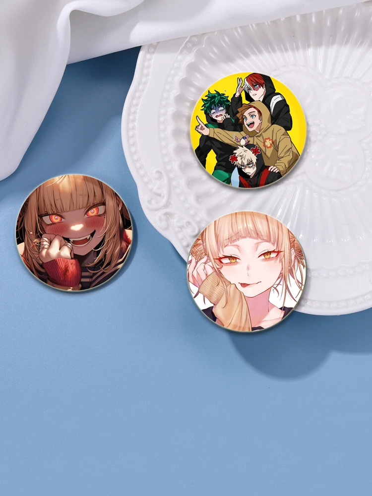 Mijn Held Academia Handgemaakte Broches Cartoon Ronde Badges Animatie Midoriya Izuku Bakugou Pins Badge Rugzak Kleding Decor Cadeau