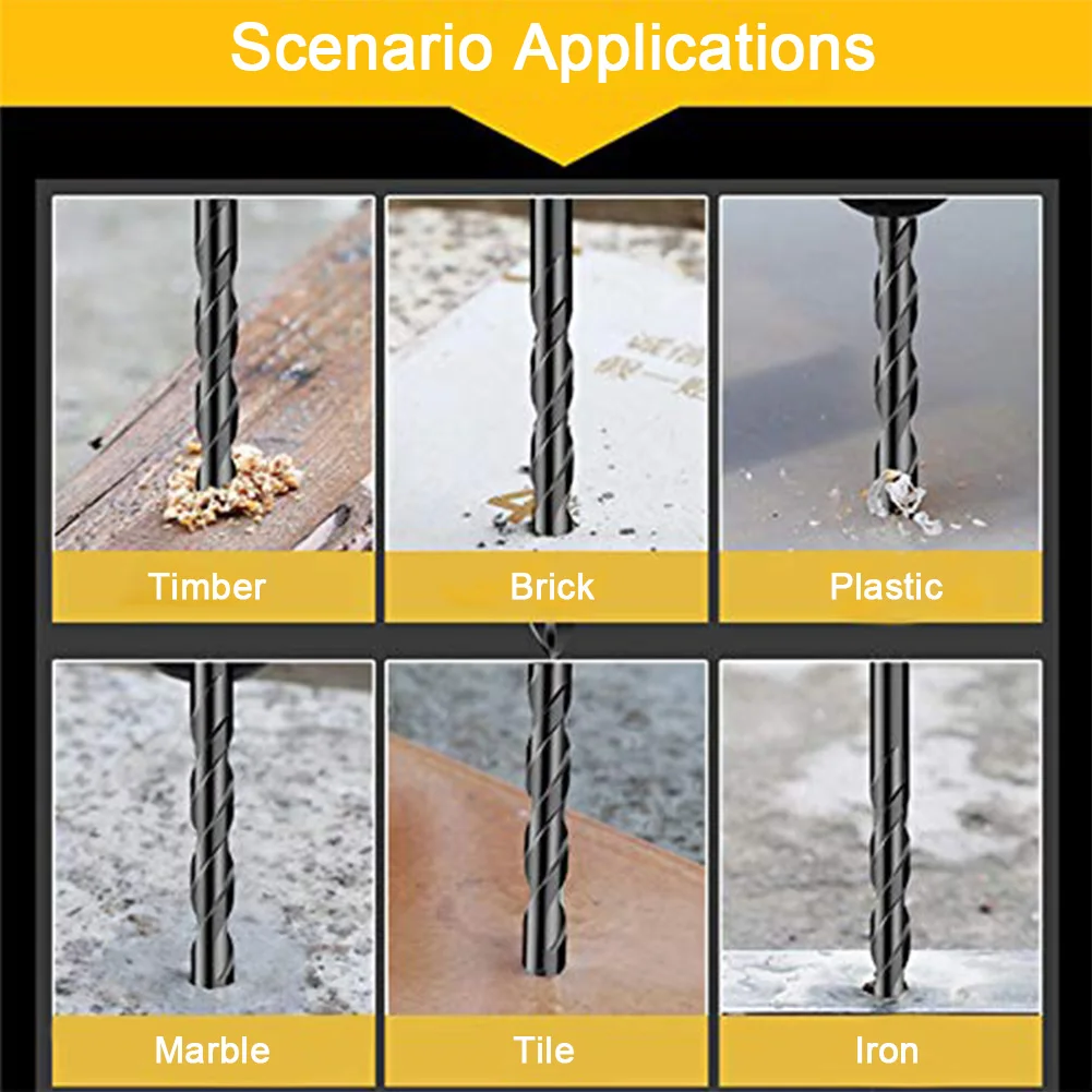 6 stuks cementboorset 4 mm-12 mm multifunctionele boren kit gereedschap hardmetalen punt voor glas baksteen tegel beton kunststof en hout
