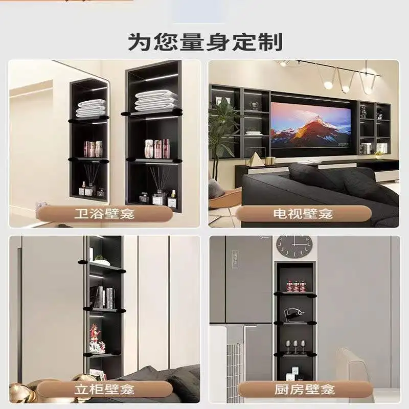 

New toilet 304 stainless niche Recessed trash can Hotel bathroom toilet niche rack