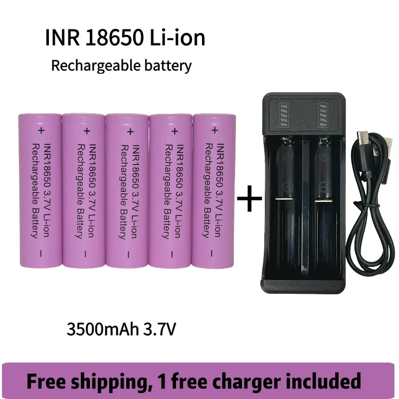 Free Shipping 18650 charger 3.7v Rechargeable Battery 3500mAh 25A 18650Battery Lithium Ion Power Battery for electric tool