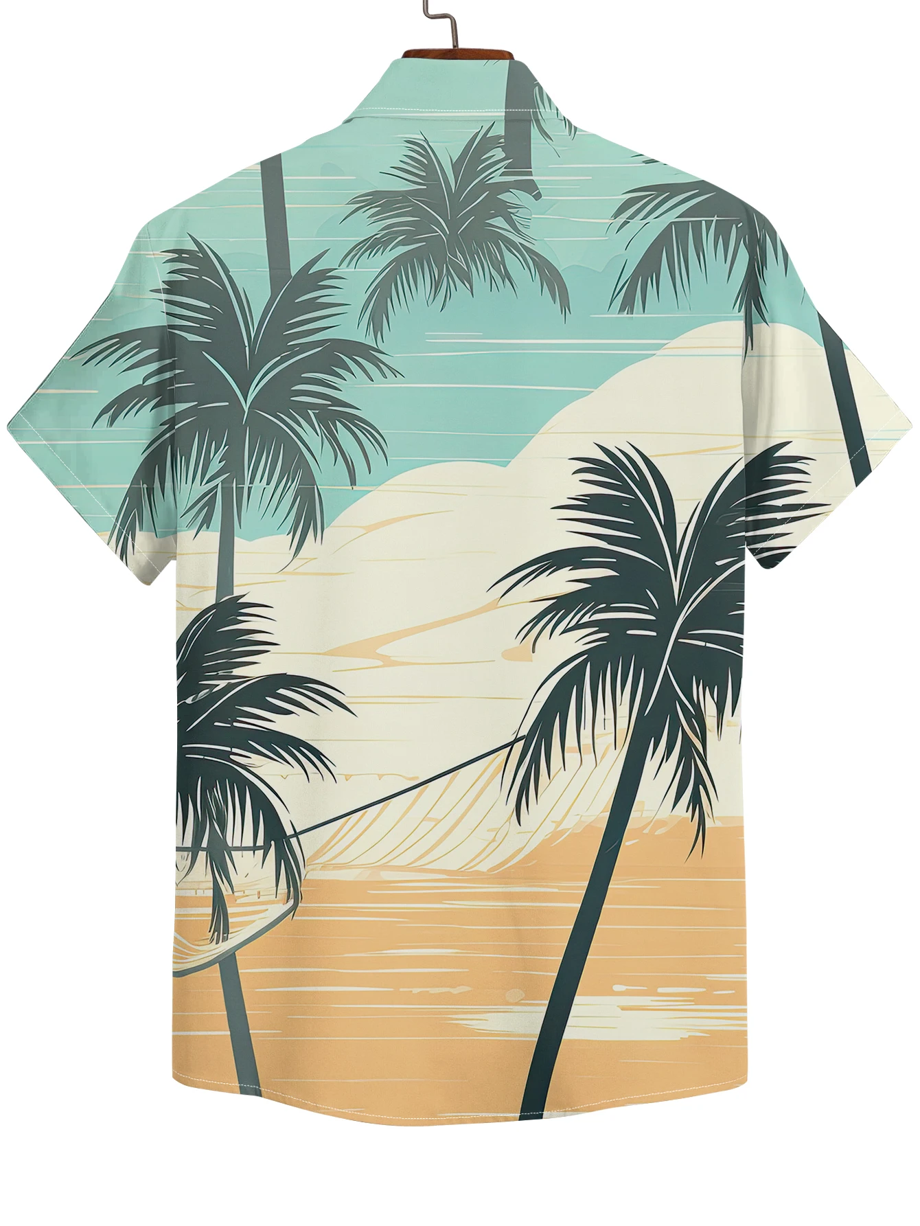 Palm Shirts For Men 3d Vintage Fashion Printed Rockabilly Hawaiian Shirt Short Sleeve Tops Outdoor Street Clothing