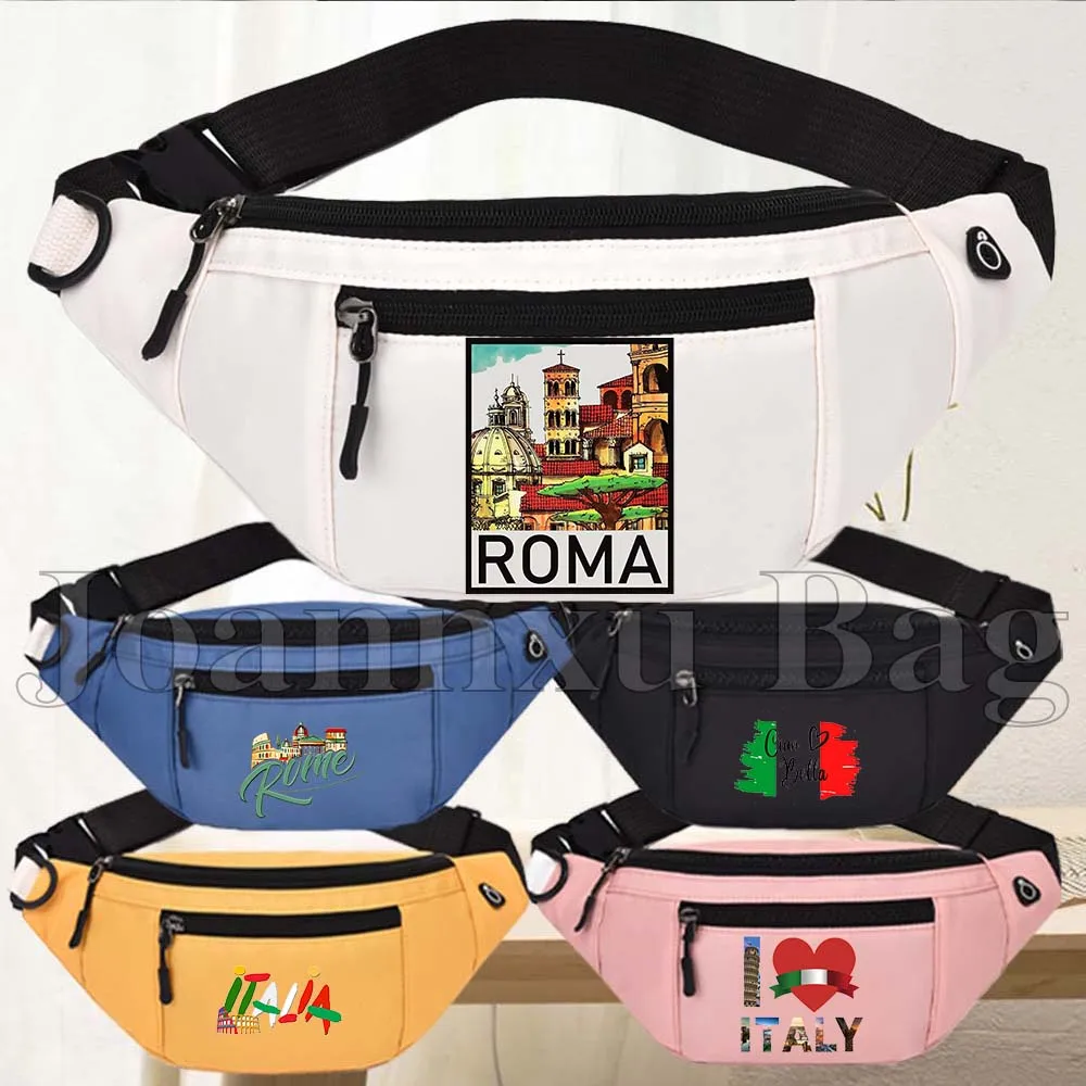 

Rome Ciao Bella Florence Italian Flag Map Italy Gifts Running Fanny Pack Sports Crossbody Waist Phone Bag Men Women Cycling Bags