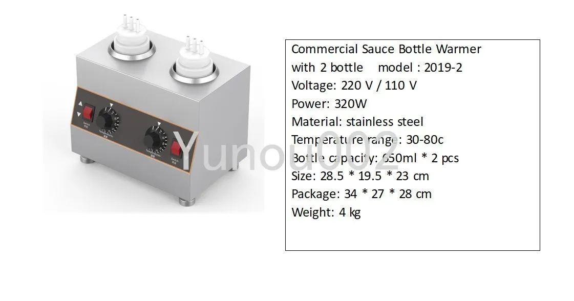 Warmer Commercial Chocolate Warming Machine Stainless Steel Electric Soy Jam Heater Filling Machine 1/2/3 Bottles 110V220V Sauce