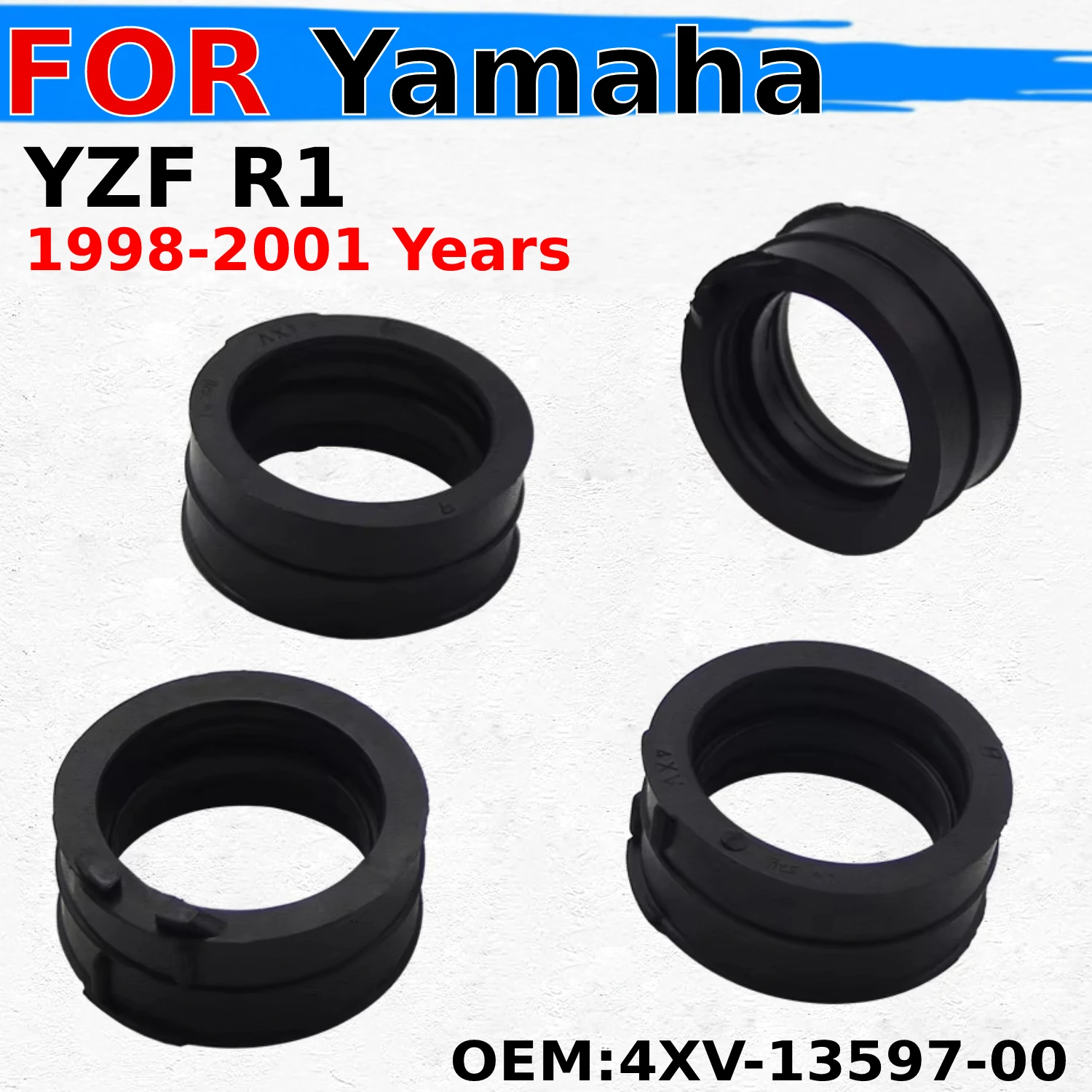 

Carburetor Adapter Inlet Intake Pipe Rubber Mat For Yamaha YZF R1 1998 1999 2000 2001 Yamaha 4XV-13597-00