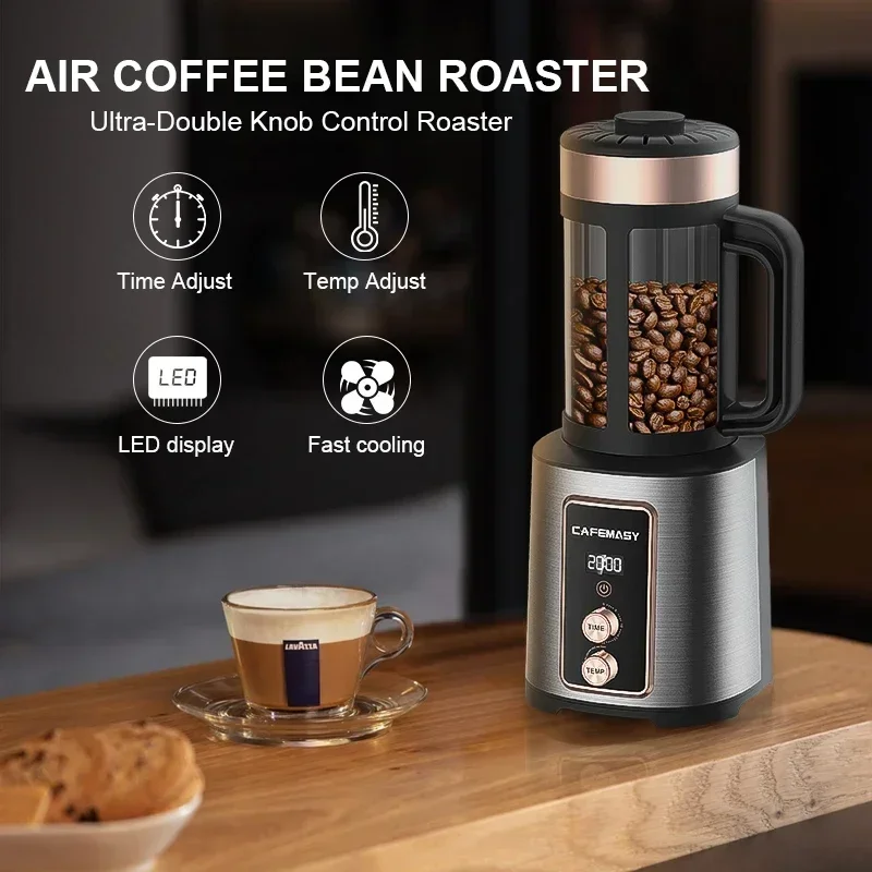 220V ไฟฟ้ามินิ Air Roaster กาแฟบ้าน Coffee Bean Roaster อุณหภูมิควบคุมเครื่องคั่วกาแฟ