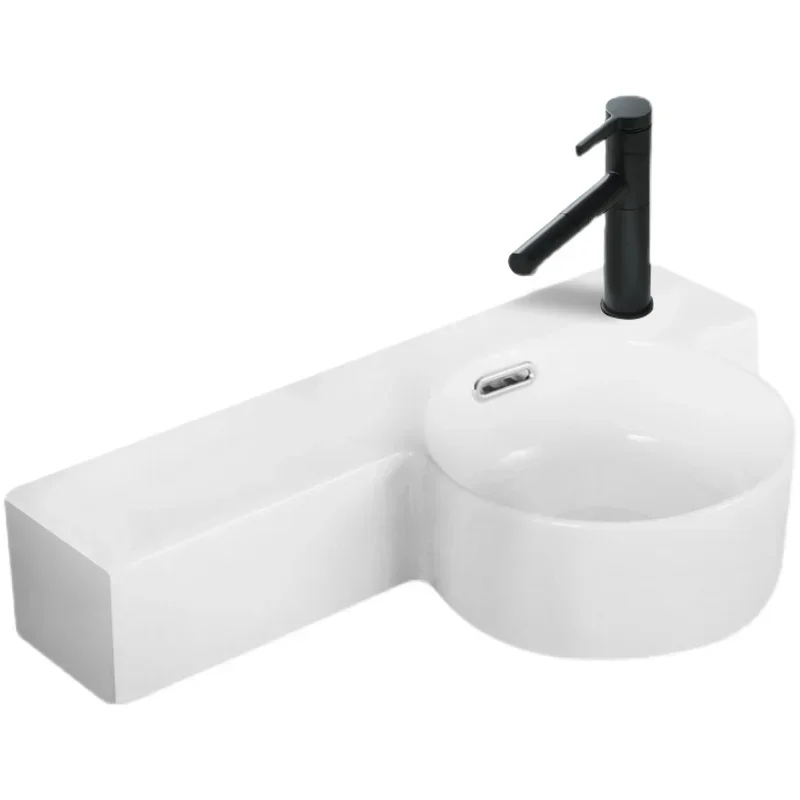 One small household wall-hanging Wash Basin Toilet Corner Triangle Basin narrow wash  balcony small size single