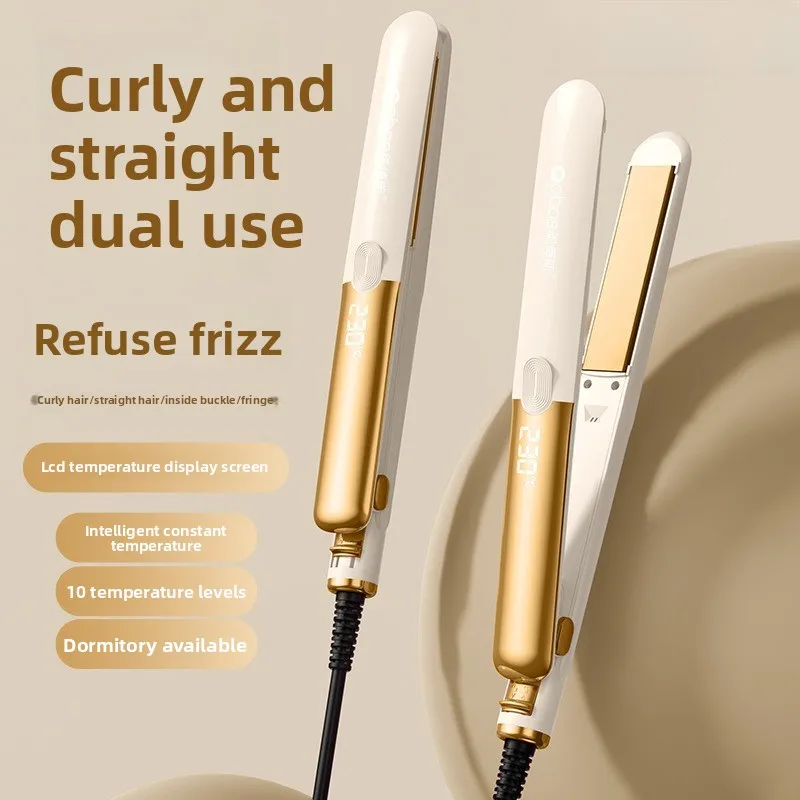 Splint Straight Hair Curling Iron Dual-purpose Bangs Negative Ion Hair Injury Small Dormitory Portable Hair Pull Straight Clip
