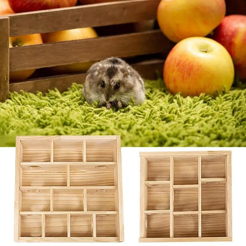 

Hamster Maze Toy Easy To Assemble Interactive Wooden Hamster Tunnel Maze For Tunnel Exploring small animals Multi- Room Hideouts