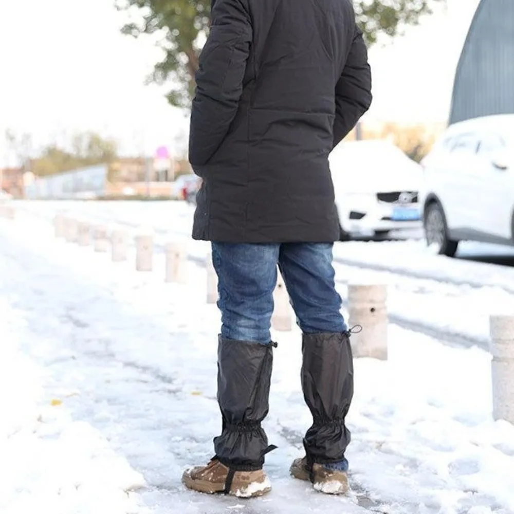 

Long Tube Winter Outdoor Leg Gaiters Waterproof Keep Warm Pants Shoes Cover Elastic Strap Breathable Legs Protection Guards