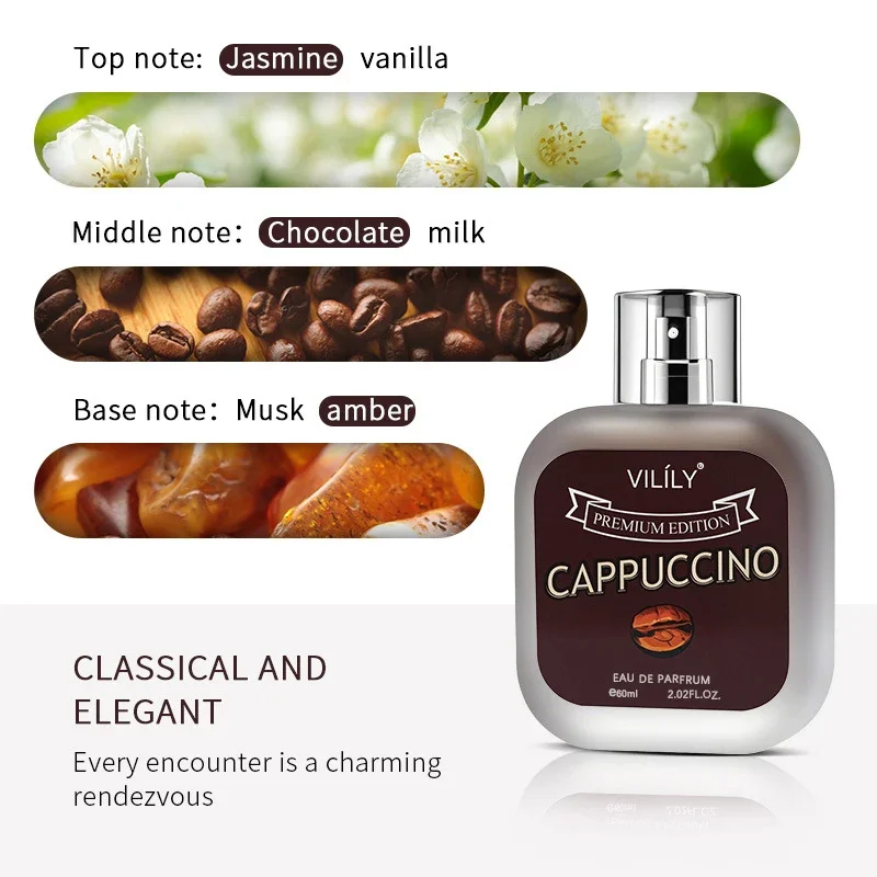 Coconut Vanilla Chocolate Milk Coffee Cream Men Perfume Spray,Fruity Floral Gourmand Notes Unisex Scent,Musk Fragrance Mist view 4