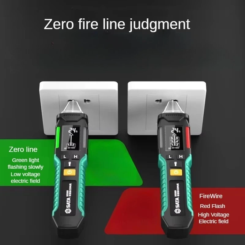 SATA Non Contact Voltage Tester Smart Induction Test Pen Sound Light Alarm Cordless AC Voltage Detector Electrician Testing Tool
