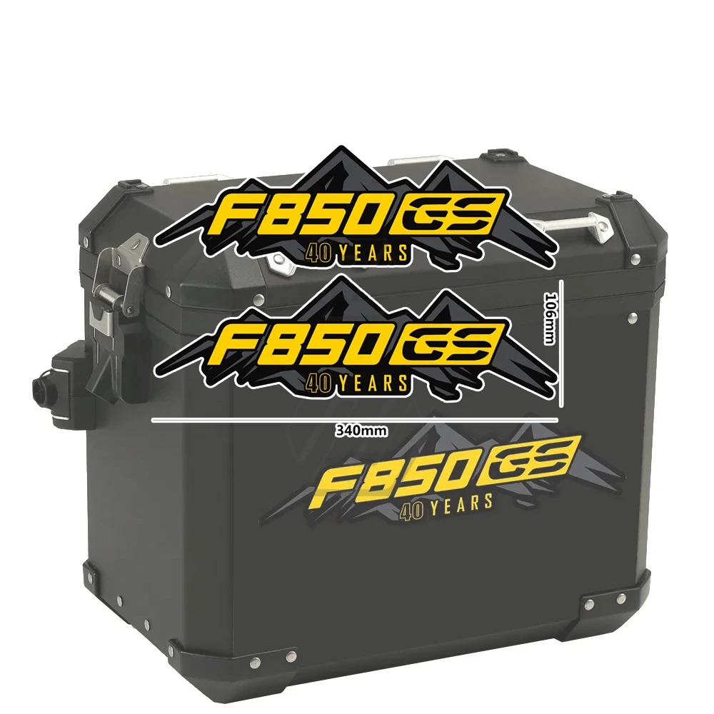 

For BMW Motorrad F850GS 40 - Year Triple - black Aluminum Panniers Box Motorcycle Modified Reflective Sticker