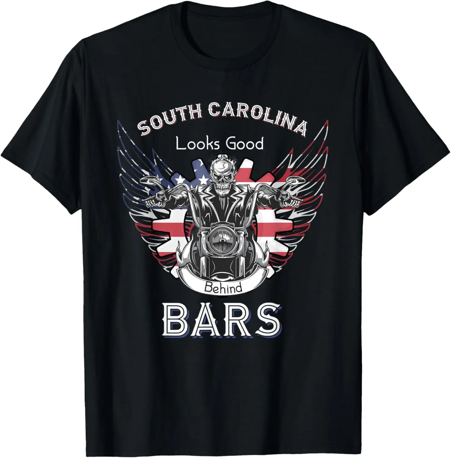 

South Carolina life behind bars motorcycle t-shirt T-Shirt Motorcycle